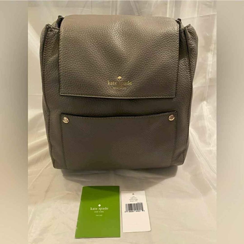 Kate Spade Designer Hamilton Gray Backpack Satchel Shoulder Bag